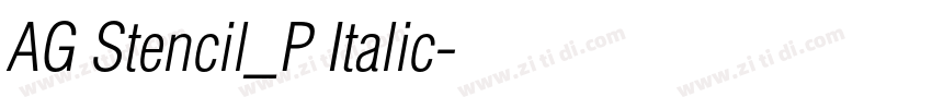 AG Stencil_P Italic字体转换